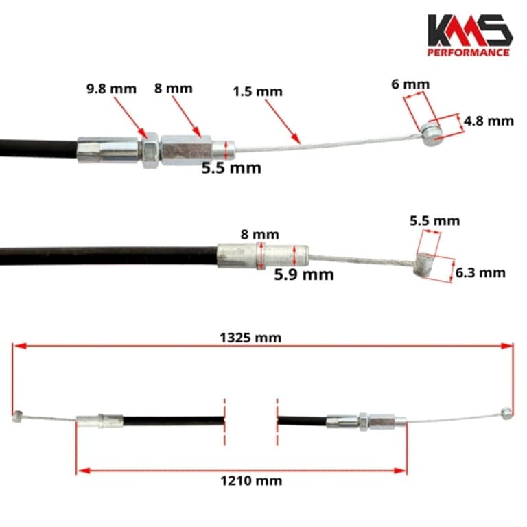SAJLA GAS HONDA F 600 L - 1520 mm + 90 mm KMS PERFORMANCE 2