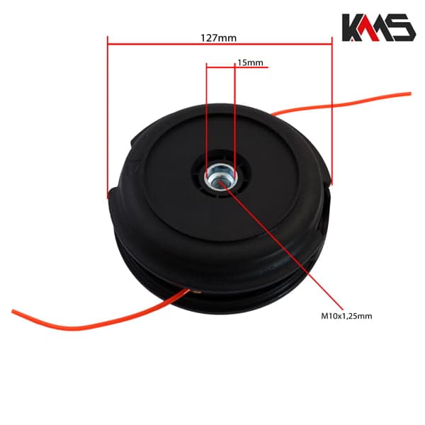 GLAVA TRIMER M10x1,25mm LHF F130mm AL KAPACE KMS* 3
