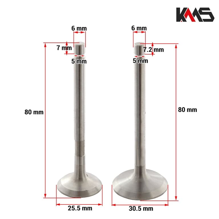 VENTILI KIPOR 186F SET KMS* 2