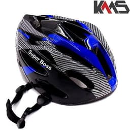 KACIGA VELOSIPED CRNO PLAVA KARBON KMS+