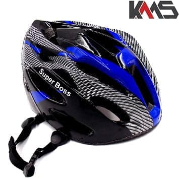 KACIGA VELOSIPED CRNO PLAVA KARBON KMS+