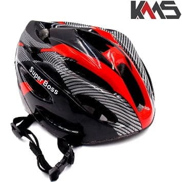 KACIGA VELOSIPED CRNO CRVENA KARBON KMS+