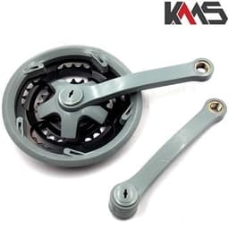 ZVEZDA MTB PREDNA 3 KRIVA KURBLA SIVA SET MINI 24Z 34Z 42Z KMS*