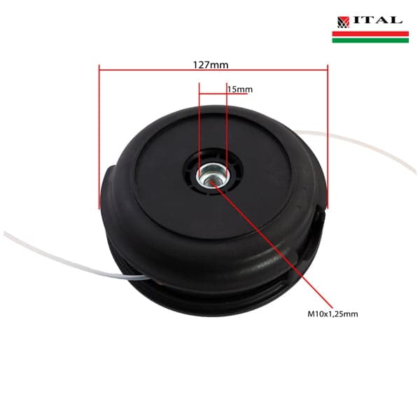 GLAVA TRIMER M10x1,25mm LHF F130mm AL KAPACE AVTOMATCKA ITAL 3