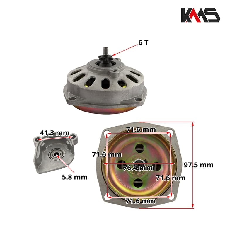 KOS LAMELA SO PREDNA ZVEZDA 6 T T8F KAPACE ALUMINSKI SPORT MINI MOTO KMS 3