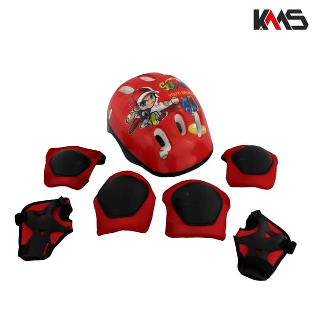 KACIGA VELOSIPED DETSKA SET SO STITNICI CRVENI KMS+
