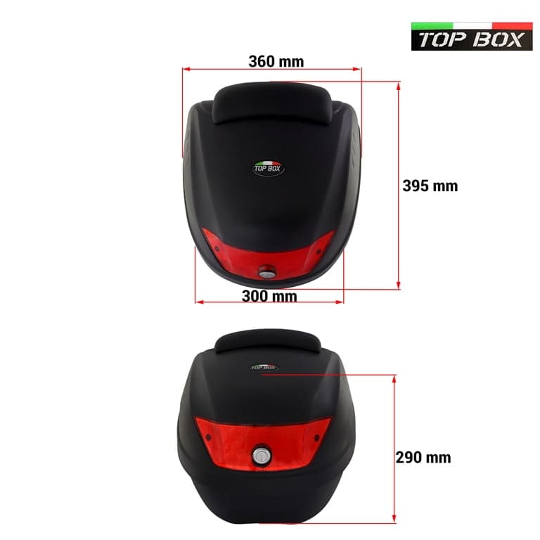 KUFER E32-28L CRVENO STAKLO СО NASLON TOP BOX 2