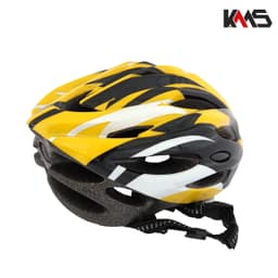 KACIGA VELOSIPED ZOLTA BELO SIVO CRVENO KMS+