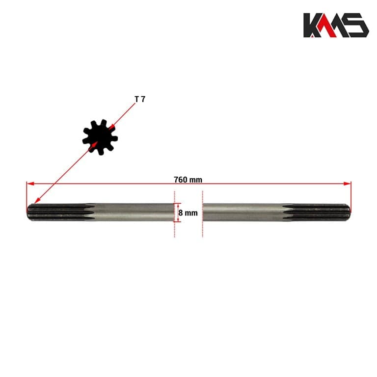 KARDAN EINHELL KINESKI TRIMER 9 NUTA F8mm L 760mm KMS* 2