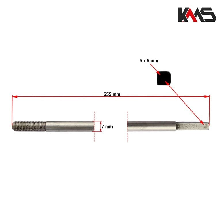 KARDAN EINHELL KINESKI TRIMER CETVORKA 5X5 F7mm L 655mm KMS* 2