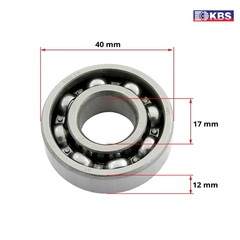 LAGER 6203 C3 40X17X12 OTVOREN KBS* 2