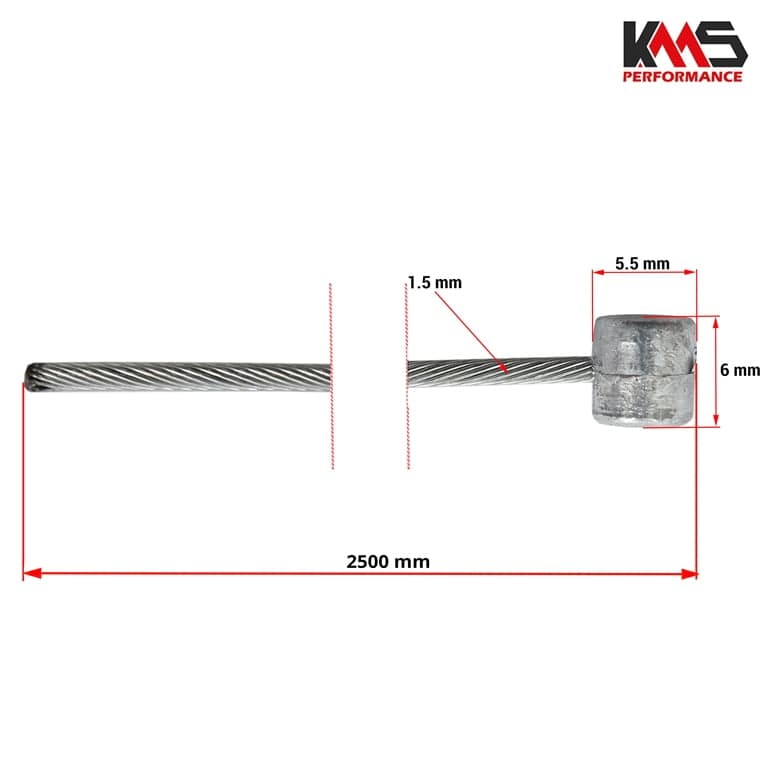 SAJLA GAS 2500x1,5 mm TOPCE FI 6X5,5 mm KOSALKA KMS PERFORMANCE 2