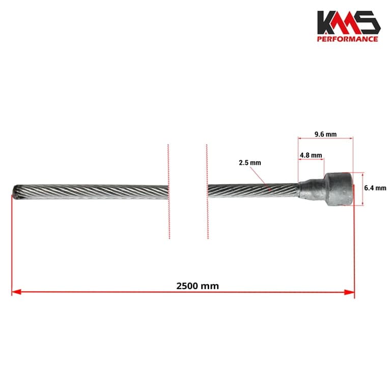 SAJLA GAS 2500x2,5 mm TOPCE 6,5X6,5X4,5mm KOSALKA KMS PERFORMANCE 2