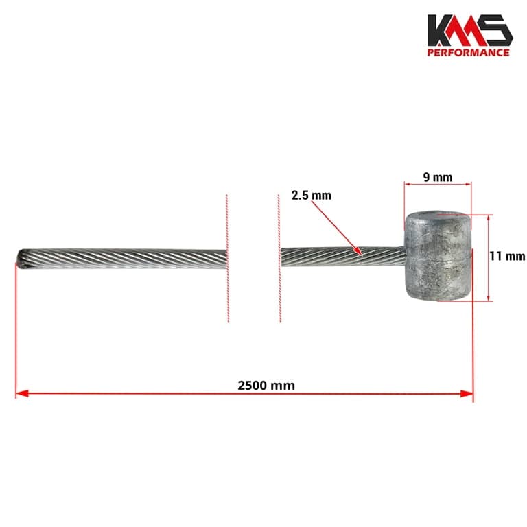 SAJLA GAS 2500x2,5 mm TOPCE FI 9X11 mm KOSALKA KMS PERFORMANCE 2