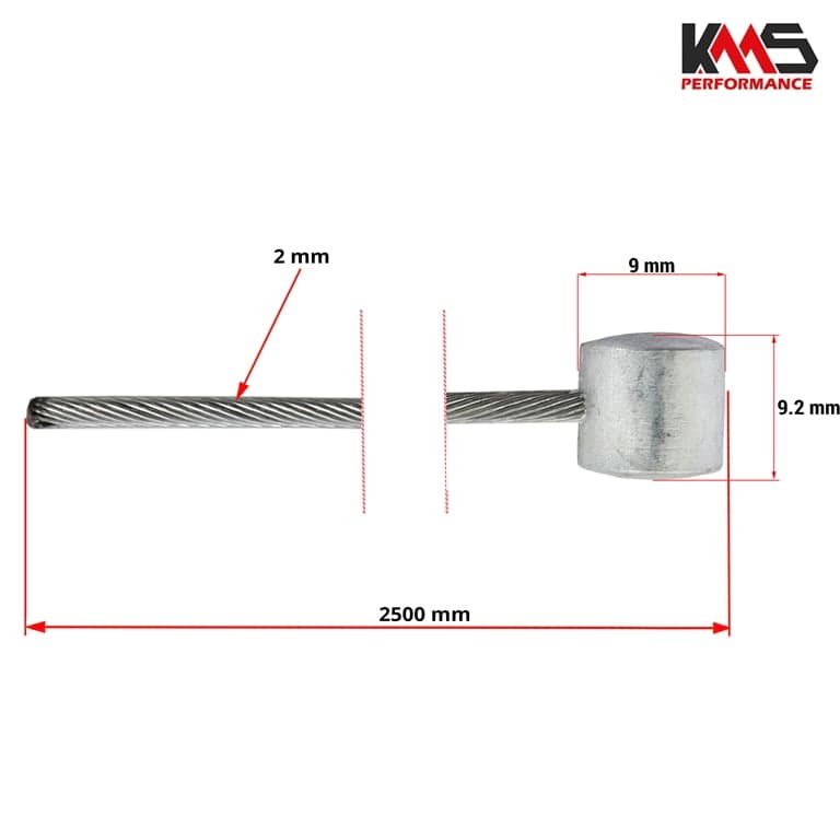 SAJLA GAS 2500x2 mm TOPCE FI 9X9 mm KOSALKA KMS PERFORMANCE 2