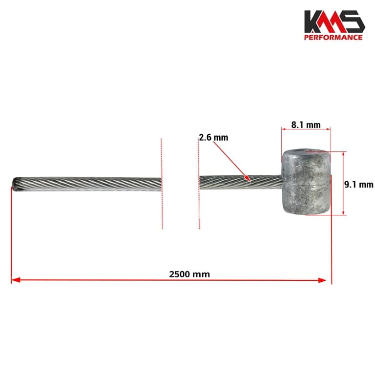 SAJLA GAS 2500x mm TOPCE FI 7,8X8,1 mm KOSALKA KMS PERFORMANCE 2