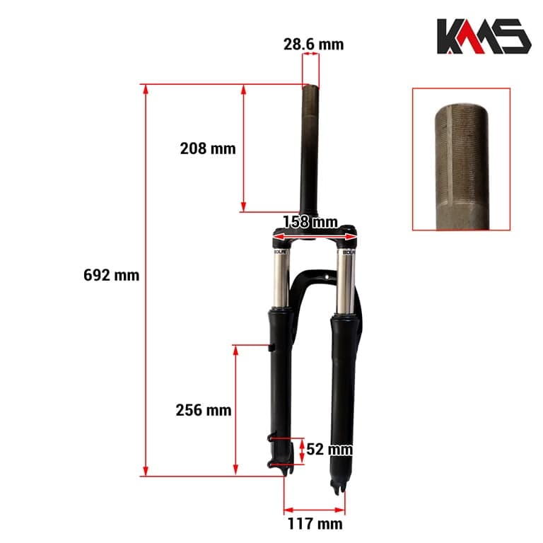 VILUSKA MTB 26 AMORTIZER CRNA DISK NAVOJ KMS+ 3