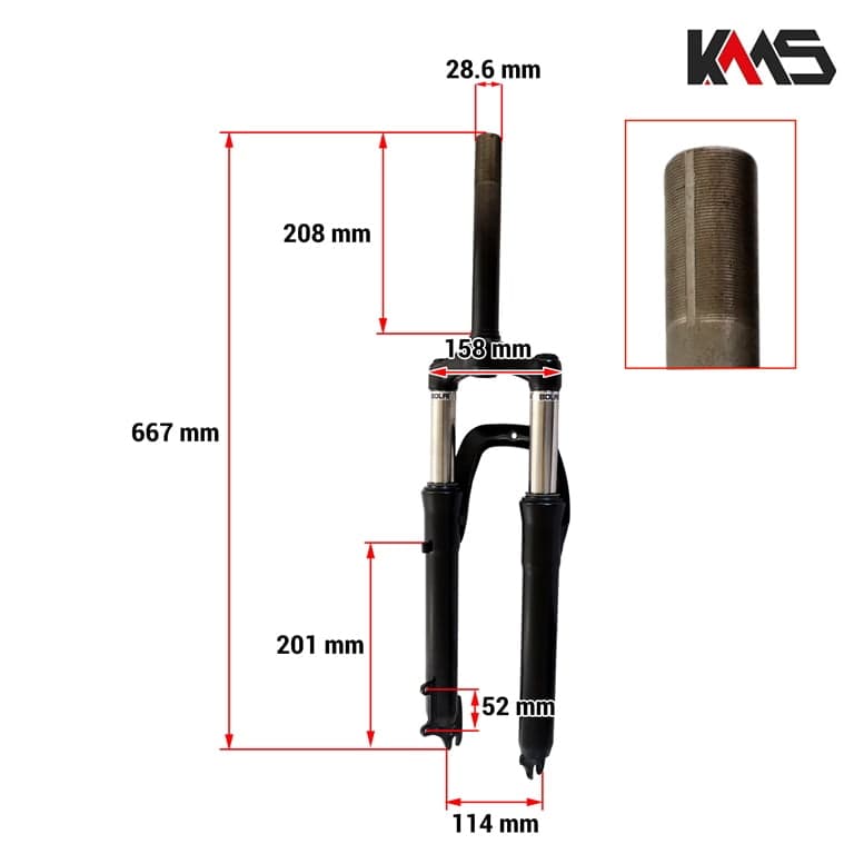 VILUSKA MTB 24 AMORTIZER CRNA DISK NAVOJ KMS+ 3
