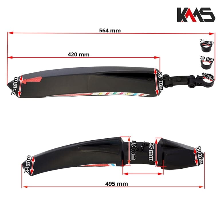 BRANICI MTB KRATKI PVC CRNI 24 /26 NEW+ 3