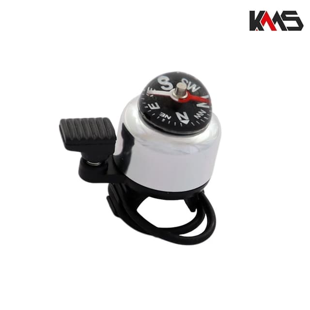 SIRENA ZVONCE METAL PLASTIKA KOMPAS CRNO NIKLOVANO MALO LASTIK KMS+