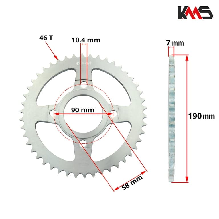 ZVEZDA ZADNA 46Z 428 HONDA CG 125 KINESKI KROS GY 125 150 200 KMS* 2