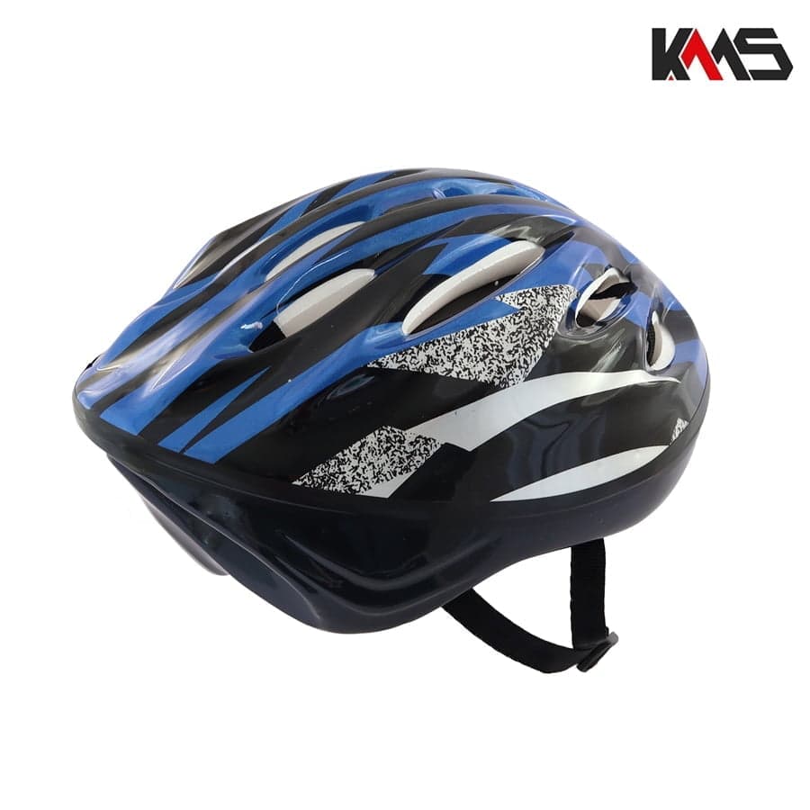 KACIGA VELOSIPED PLAVO CRNO SIVO KMS+