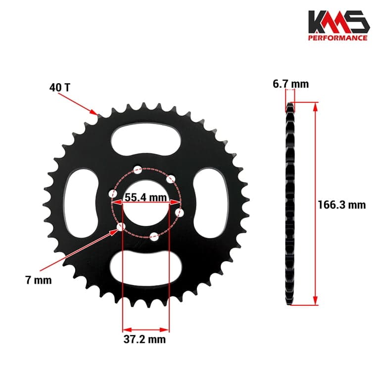 ZVEZDA ZADNA 40Z 428 KINESKI KROS ATV KMS 2