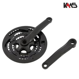 ZVEZDA MTB PREDNA 3 KRIVA KURBLA CRNA SET 28Z 38Z 48Z KMS*