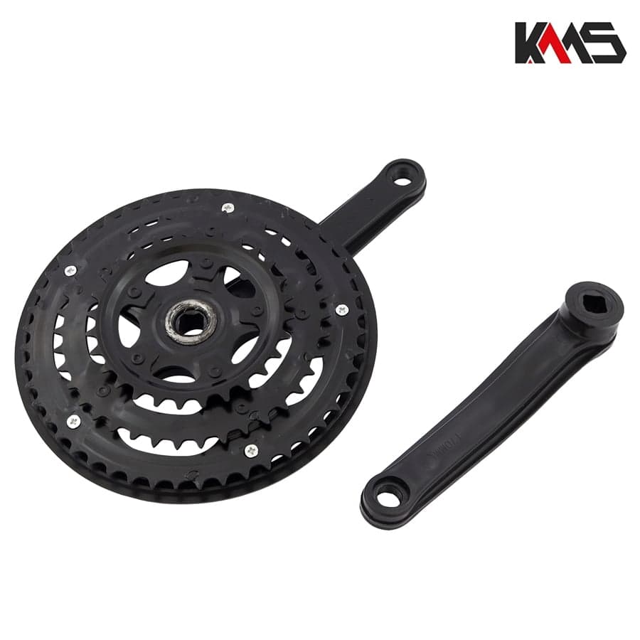 ZVEZDA MTB PREDNA 3 KRIVA KURBLA CRNA SET 28Z 38Z 48Z KMS* 2