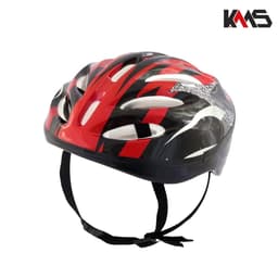 KACIGA VELOSIPED CRNO CRVENO SIVO KMS+