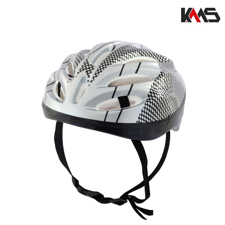 KACIGA VELOSIPED SIVO CRNA KMS+