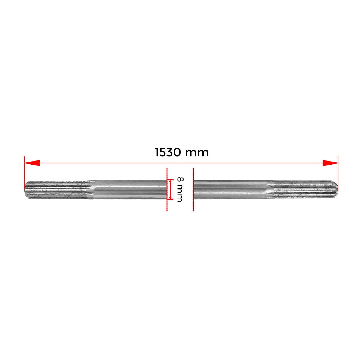 KARDAN VILLAGER BC 430 900 1250 1900 L-1530mm F8mm 9T NUTEVI NO.75 CN* 2