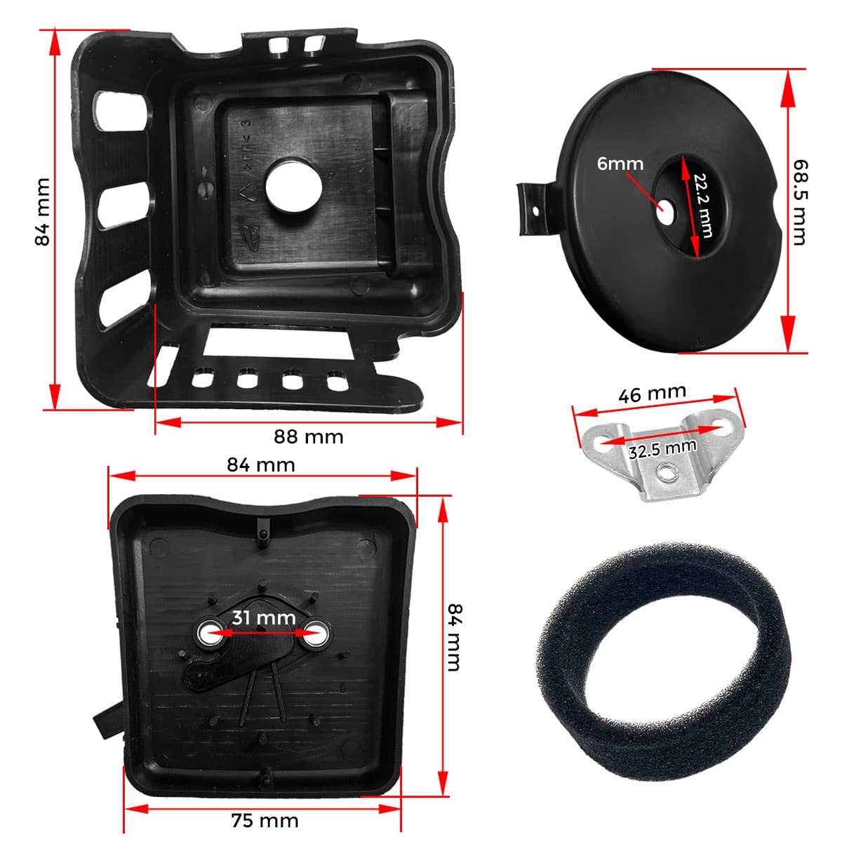 KUKISTE FILTER VOZDUH VILLAGER BC 430 1250 KOMPLET TRIMER NO.46 CN* 3