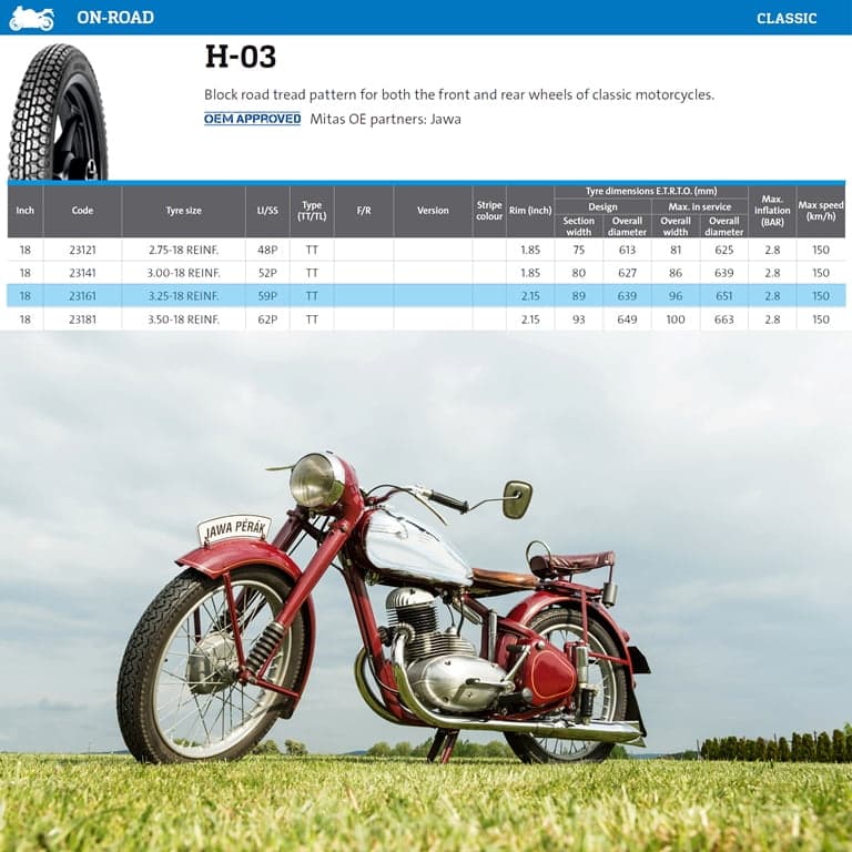 NAD. GUMA 3.25-18 59P TT H-03 MITAS* 2