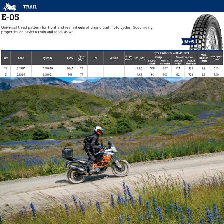 NAD. GUMA 4.00-19 71P E-05 TT M+S PREDNA ZADNA MITAS* 2