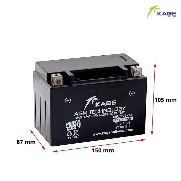 AKUMULATOR YTX9-BS BATERIJA SO GEL KAGE* 2