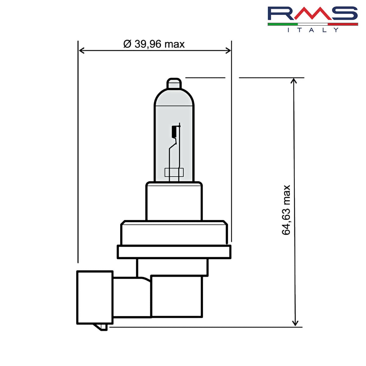 SIJALICA 12V35 H8 HALOG PLAVA 246510072 RMS ITALY
