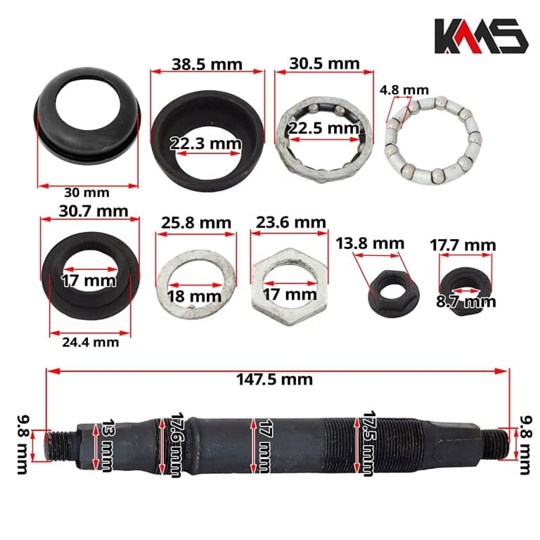 OSOVINA SREDNA BMX SO 4ka KOMPLET KMS+ 3