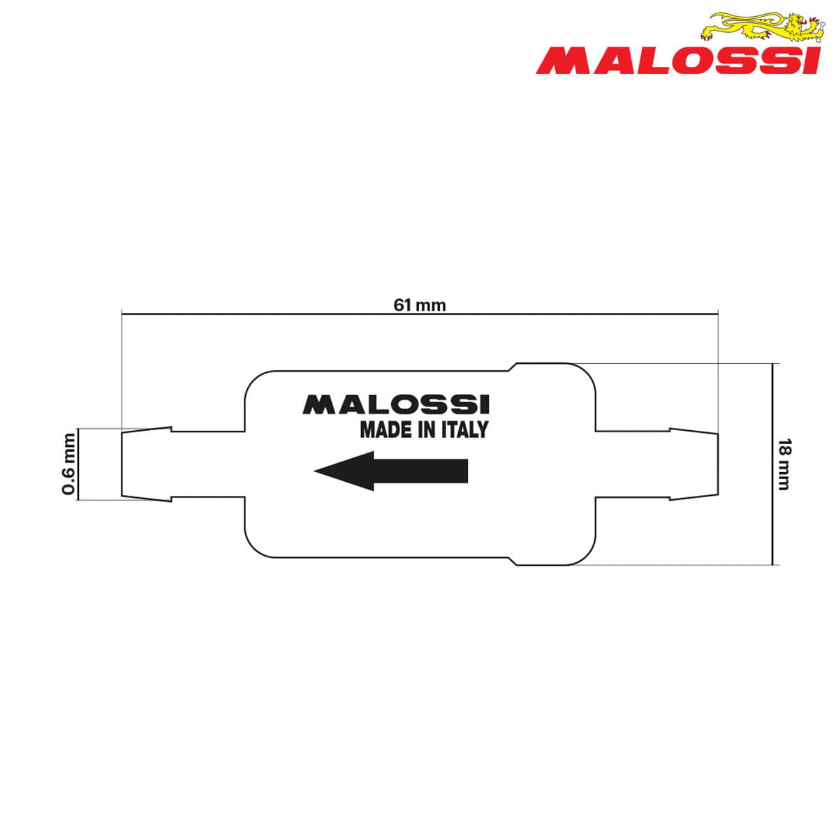 FILTER BENZIN F6mm MALOSSI*** 3
