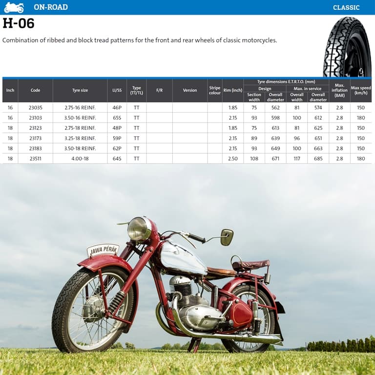 NAD. GUMA 2.75-16 46P TT H-06 PREDNA ZADNA MITAS* 2
