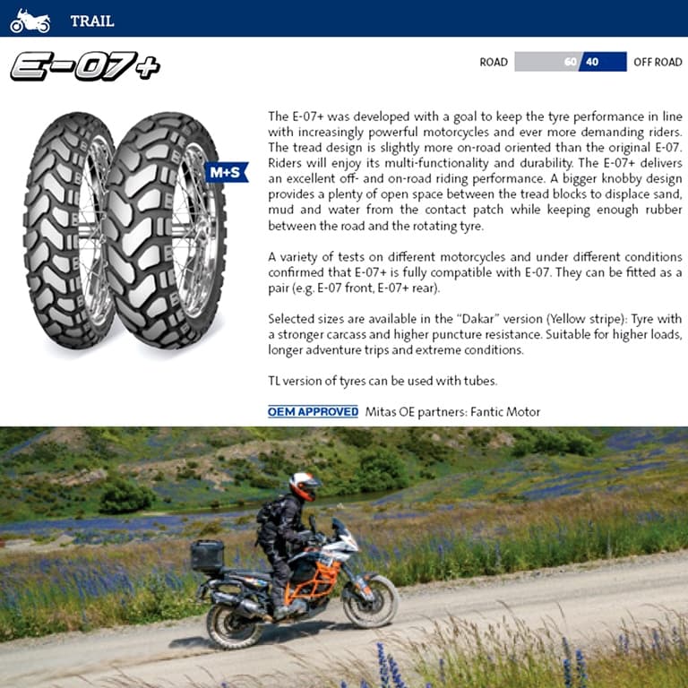 NAD. GUMA 150/70-18 150/70B18 70T TL E-07+ M+S ZADNA MITAS* 2