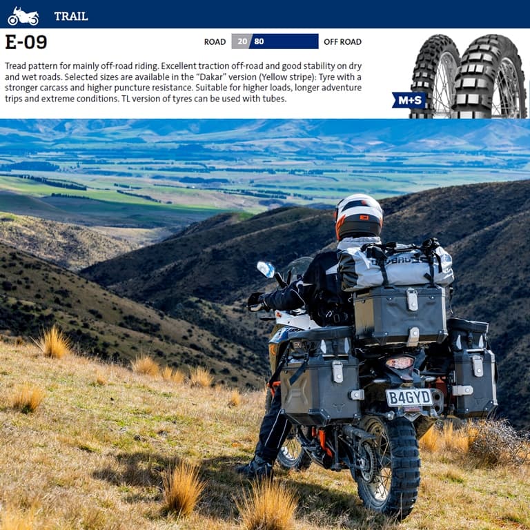 NAD. GUMA 120/90-17 64R TL E-09 ENDURO TRAIL XT+ DAKAR M+S MITAS* 2