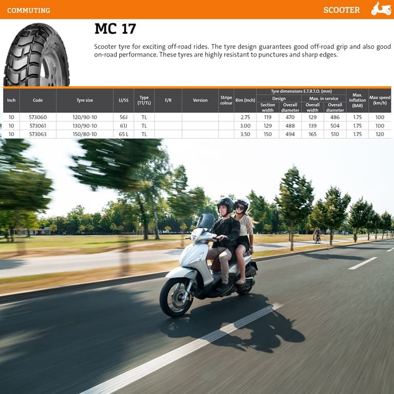 NAD. GUMA 150/80-10 65L TL MC17 MITAS* 2