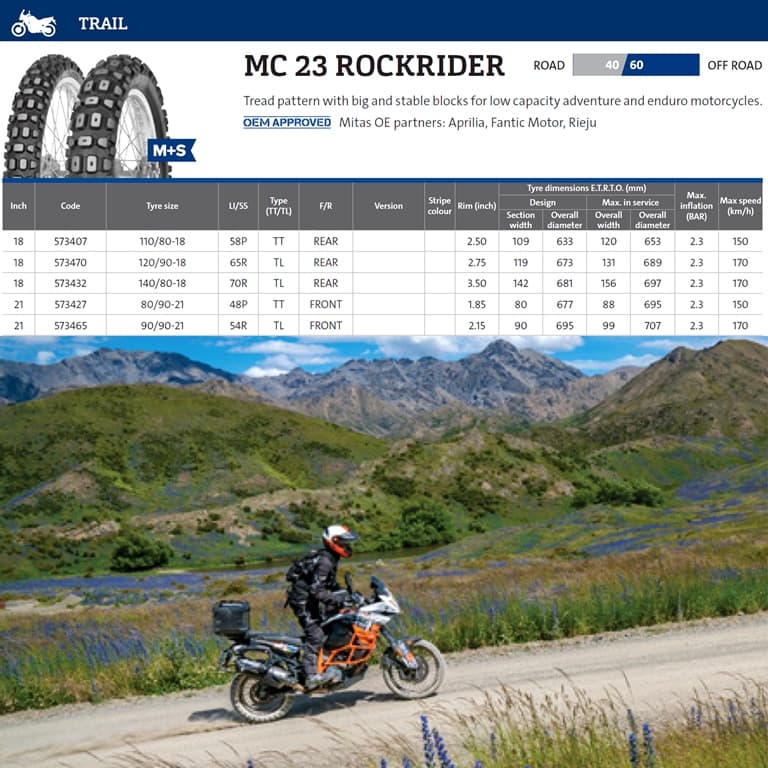 NAD. GUMA 140/80-18 70R TT MC23 ROCKRIDER M+S ZADNA MITAS* 2