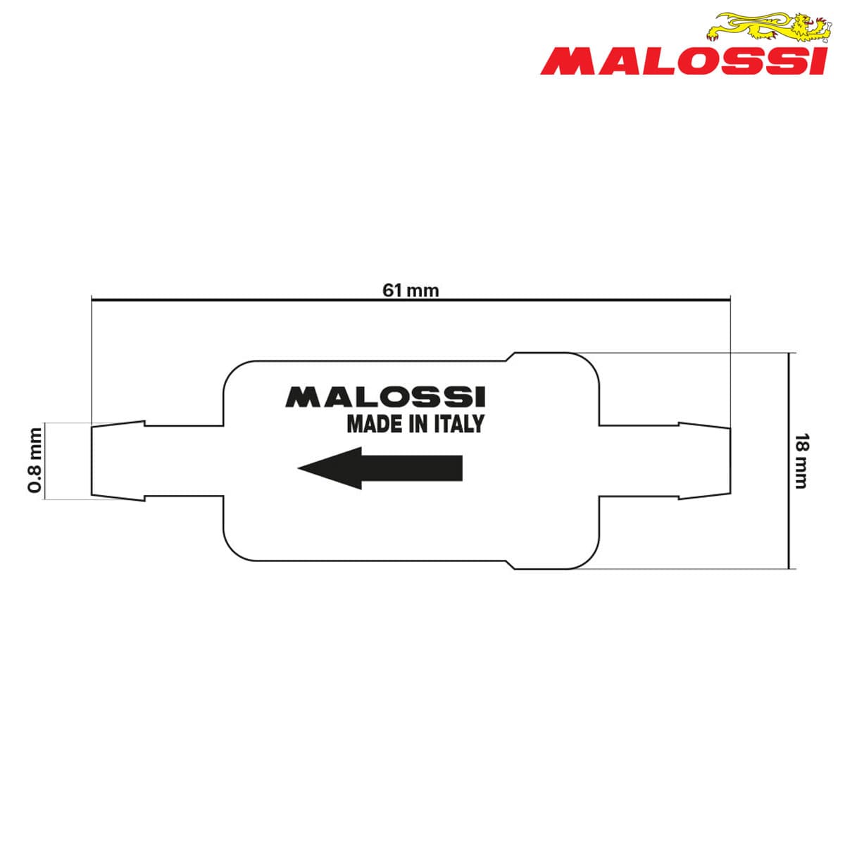FILTER BENZIN F8mm MALOSSI*** 2