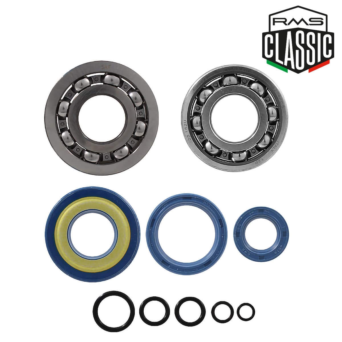 LAGER 6204 47X20X14 6303 47X20X14 + SEMERINZI PIAGGIO VESPA 50 90 100200810 SKF RMS ITALY*