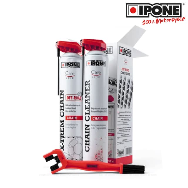 SPREJ IPONE X-TREM CHAIN OFF ROAD ZA LANEC 750ml SET SO CLEANER CETKA*