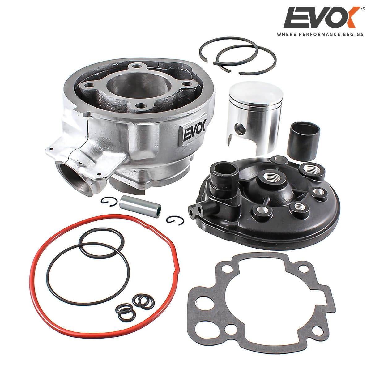 CILINDAR YAMAHA 80 AM6 AM 3 4 5 L/C 49X12mm KIT 100081330 EVOK ITALY*