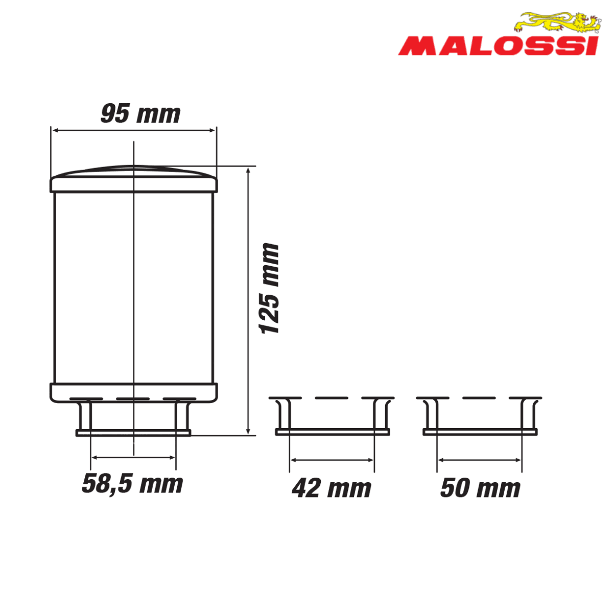 FILTER SPRINT 42 50 60mm PRAV RED FILTER E16 PHBH VHST KEIHIN MIKUNI 413435 MALOSSI* 2