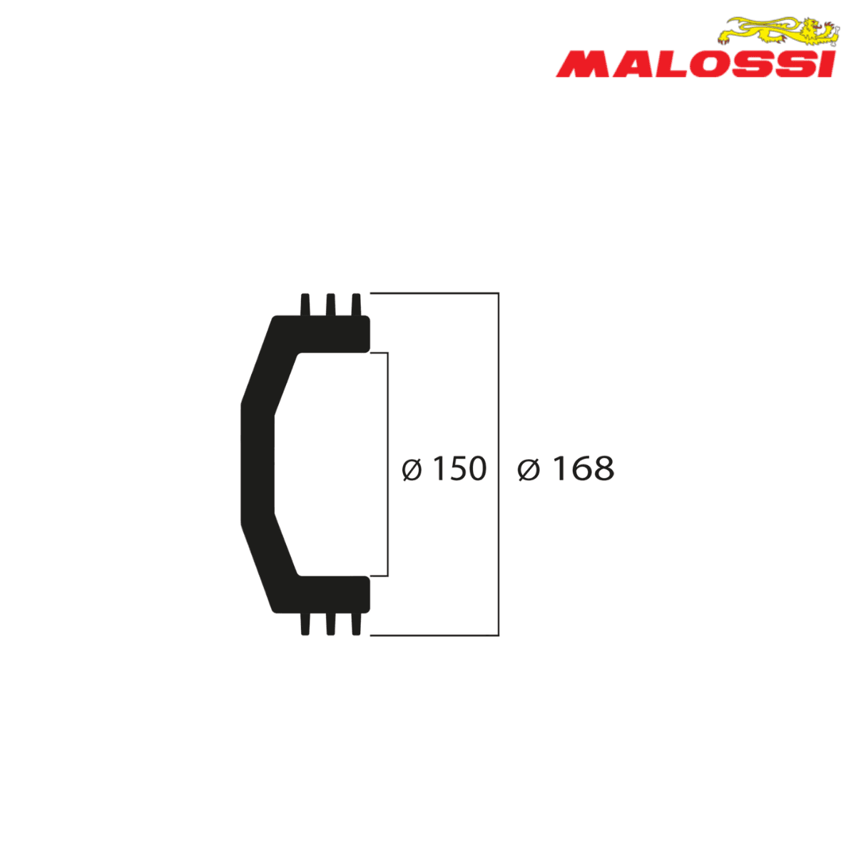 DOBOS LAMELA YAMAHA X MAX 300 150mm 1440gr 7717853B MALOSSI* 2